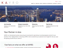 Tablet Screenshot of kayro.com.hk